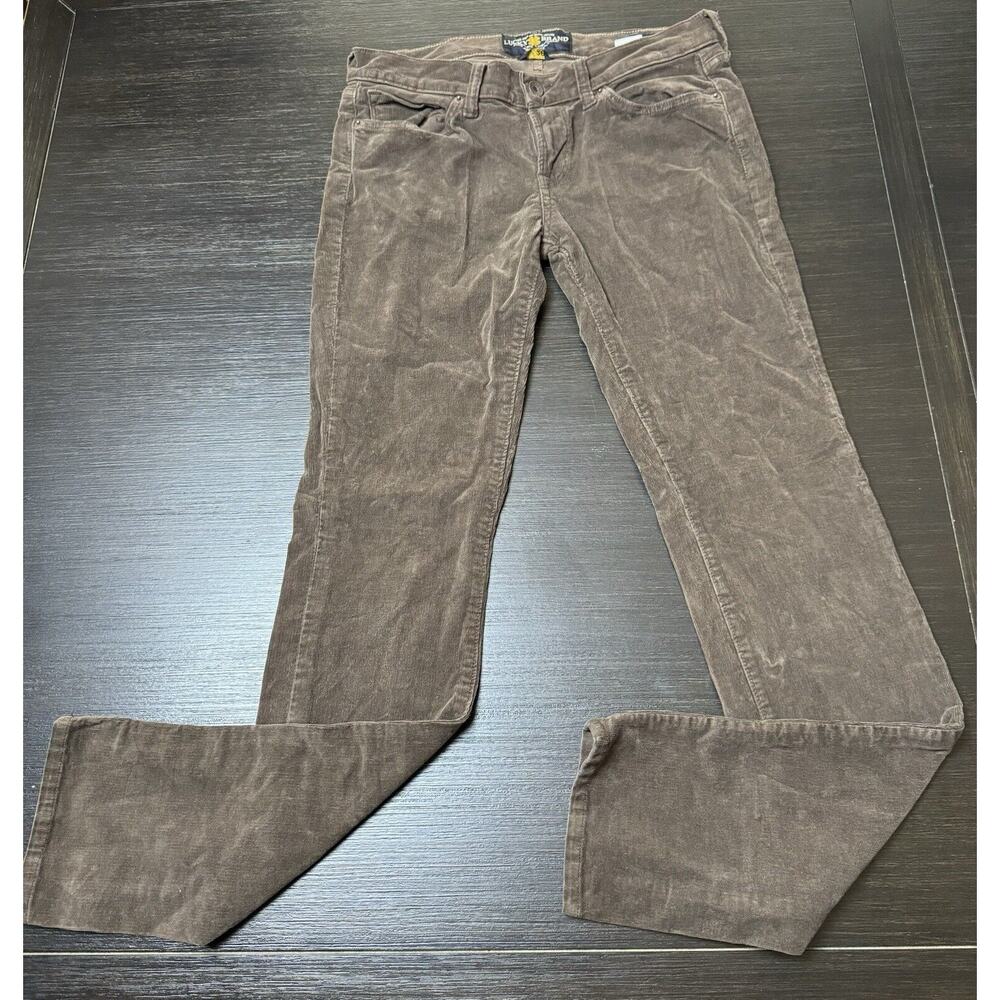 Lucky Brand Charlie Skinny Corduroy Jeans Size 28 Brown 31.5” Inseam, Fall